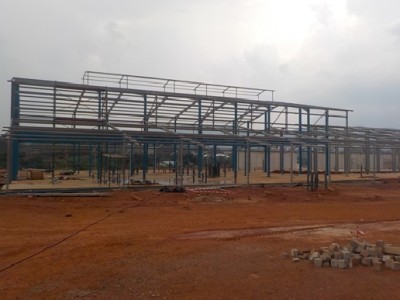 30th March Fomena Hospital Main Building Steel Frame