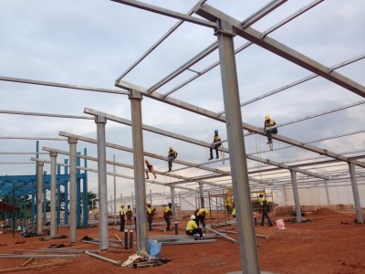 18th August 2015 Kumawu Hospital Main Building Steelwork