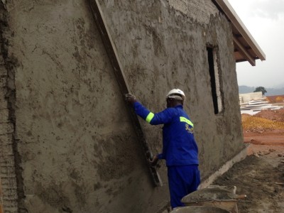14th September 2015 Kumawu Hospital Wall Panel Plastering