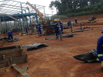 16th September 2015 Kumawu Hospital Steelwork and Foundations